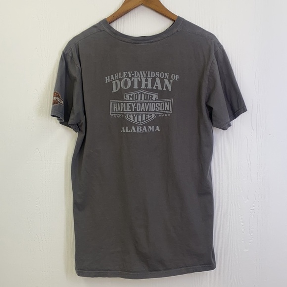 Harley Davidson - Vintage Earned Never Given Marines Dothan Alabama Shirt Size L - Picture 11 of 12